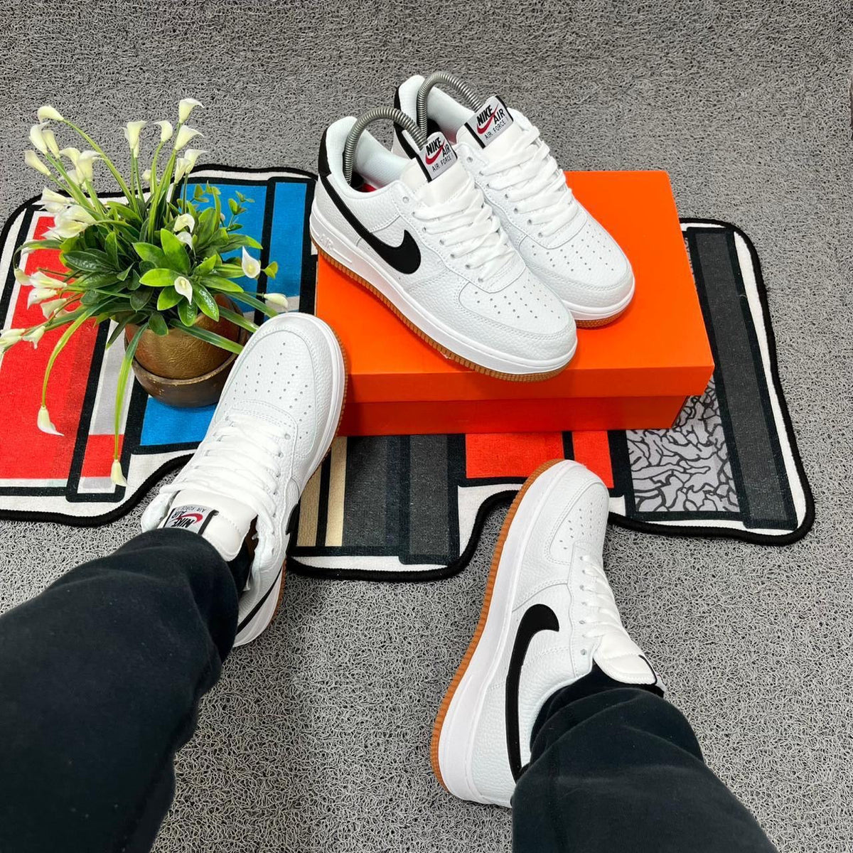 Nike Air Force 1 Blanco – Negro