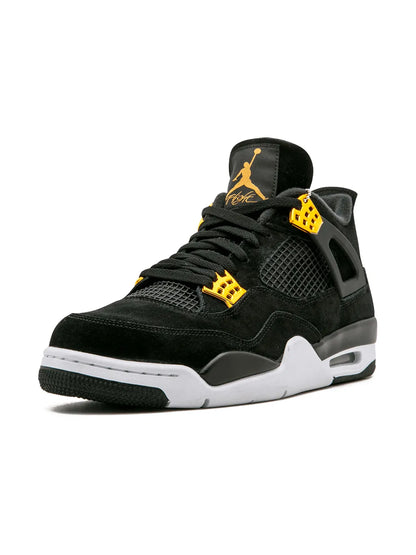 Jordan Retro 4 – Negro / Blanco / Dorado