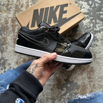 Retro 1 Low Charol Negra – Blanca
