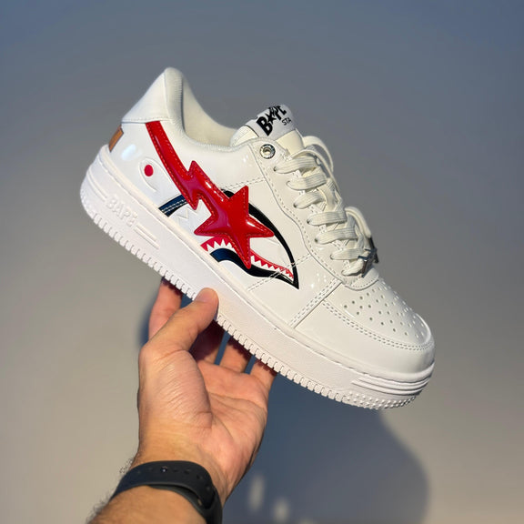 Af-1 Bape charol blanco