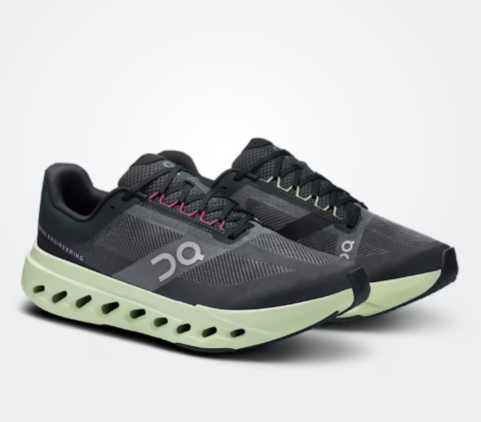 On Cloudsurfer – Negro / Verde Menta