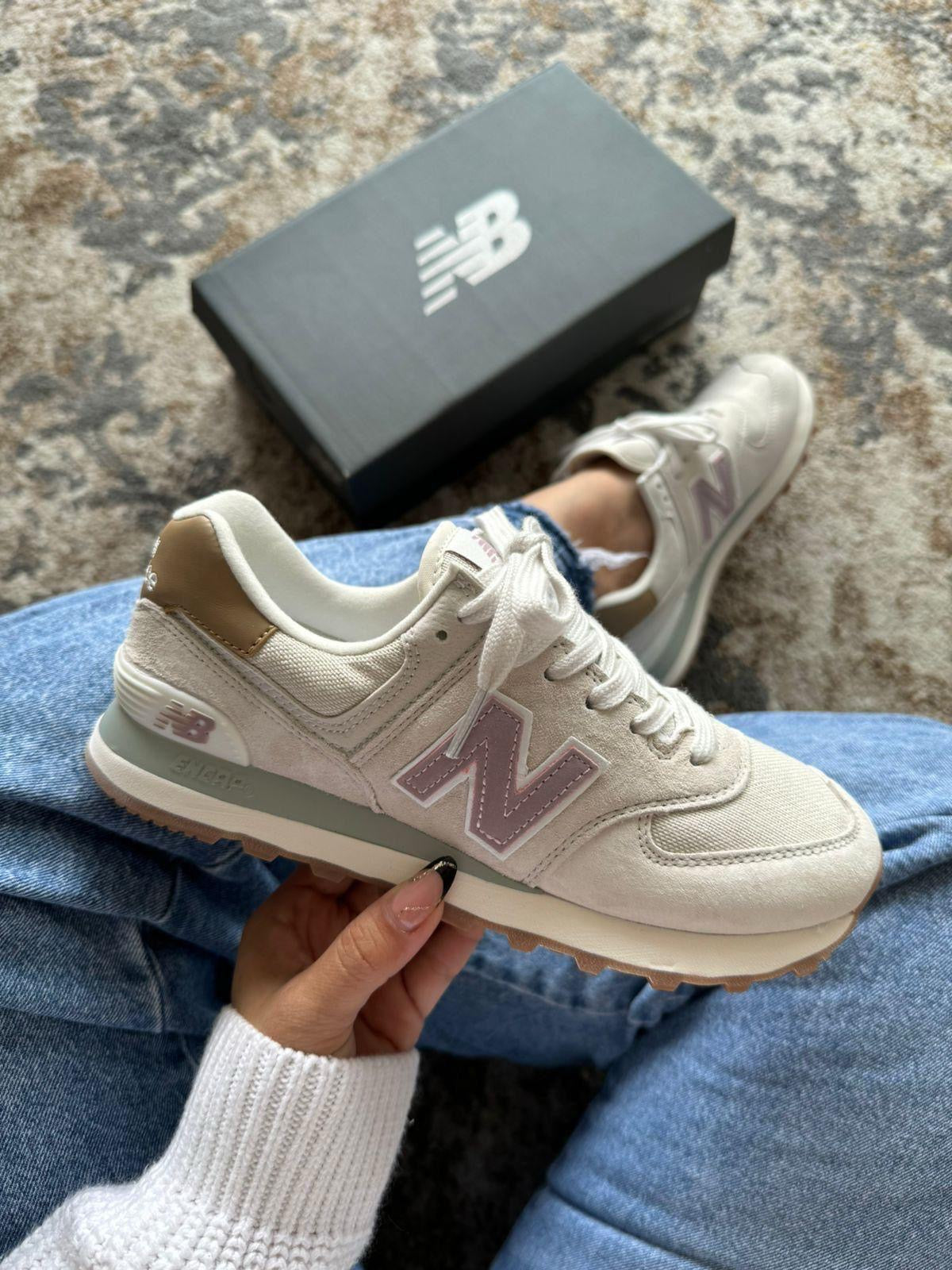 New Balance 574 Gris – Rosa