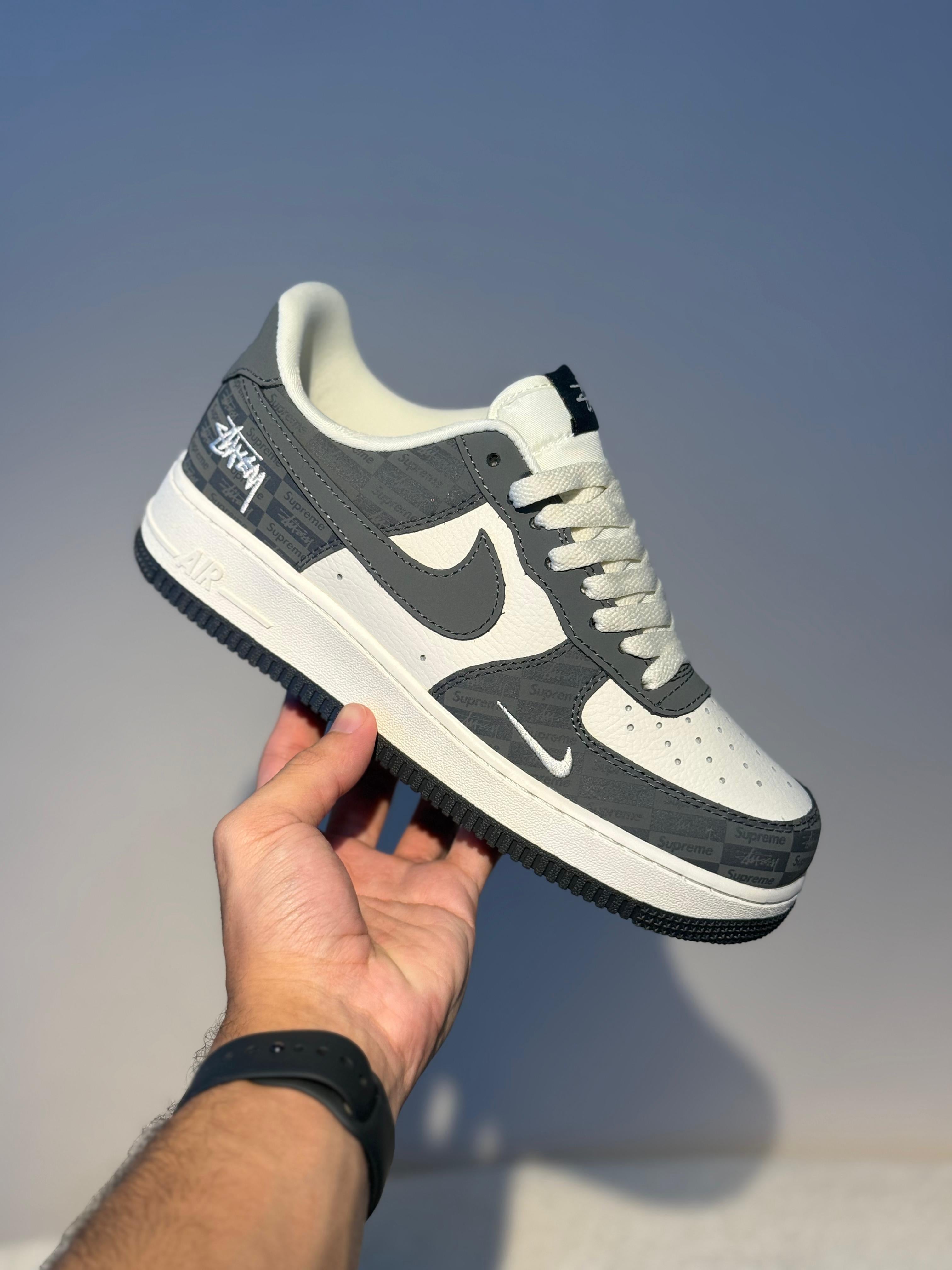 Af-1 stussy Supreme gris
