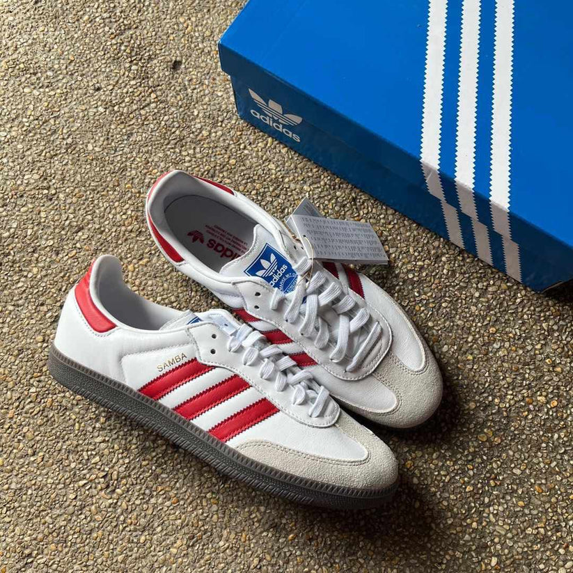 Adidas Samba – Blanco / Rojo