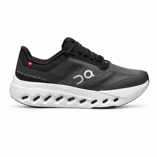 On Cloudsurfer – Negro / Blanco