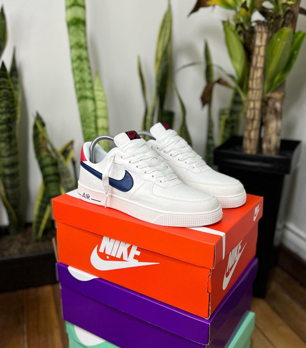 Nike Tablita Blanco – Rojo